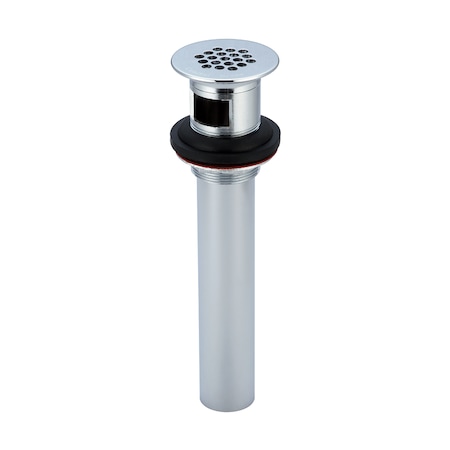 Central Brass Vandal-Resistant Grid Drain, Polished Chrome 3105